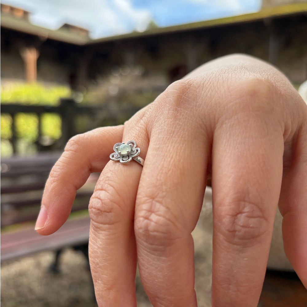 Set of 5 Adjustable Natural Stone Rings